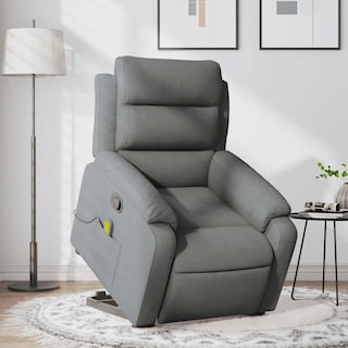 Foto 2 | Sillón Reclinable Para Masajes Power Lift Vidaxl Tela Gris Oscuro - Venta Internacional.