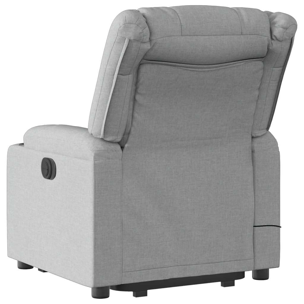 Foto 7 pulgar | Sillón Reclinable De Masaje Vidaxl De Tela Gris Claro Power Lift - Venta Internacional.