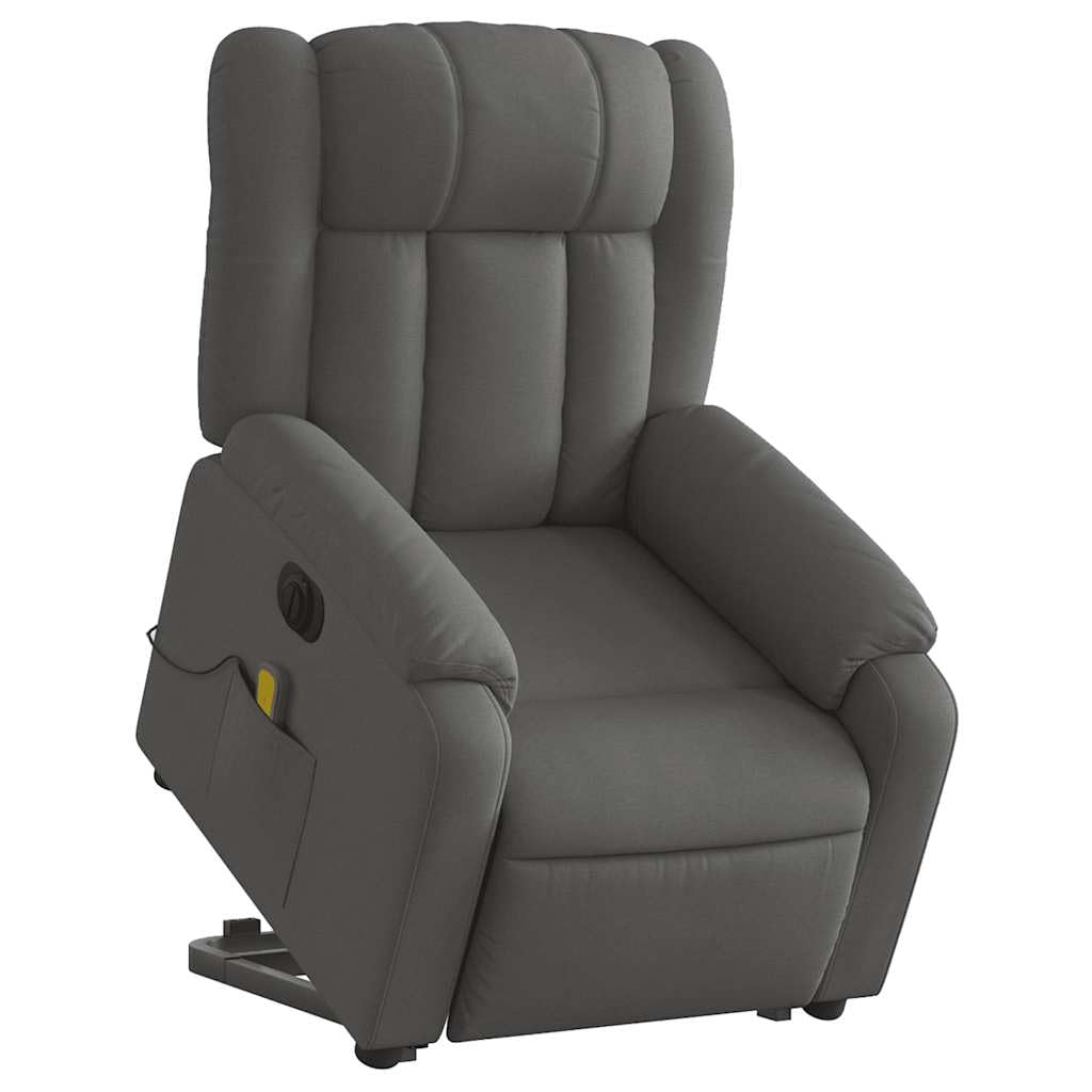 Foto 5 pulgar | Sillón Reclinable Eléctrico Para Masajes Vidaxl  Tela Gris Oscuro - Venta Internacional.