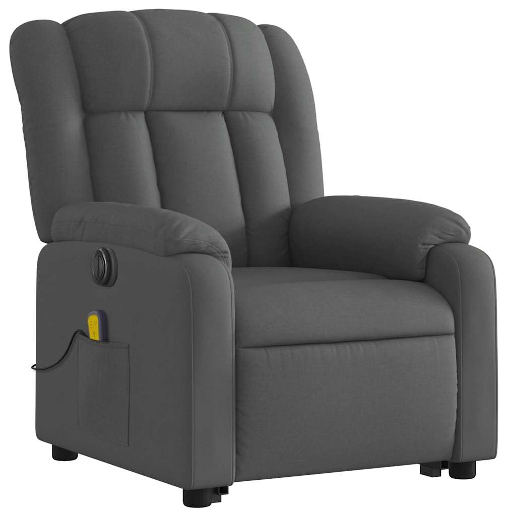 Foto 6 pulgar | Sillón Reclinable Eléctrico Para Masajes Vidaxl  Tela Gris Oscuro - Venta Internacional.