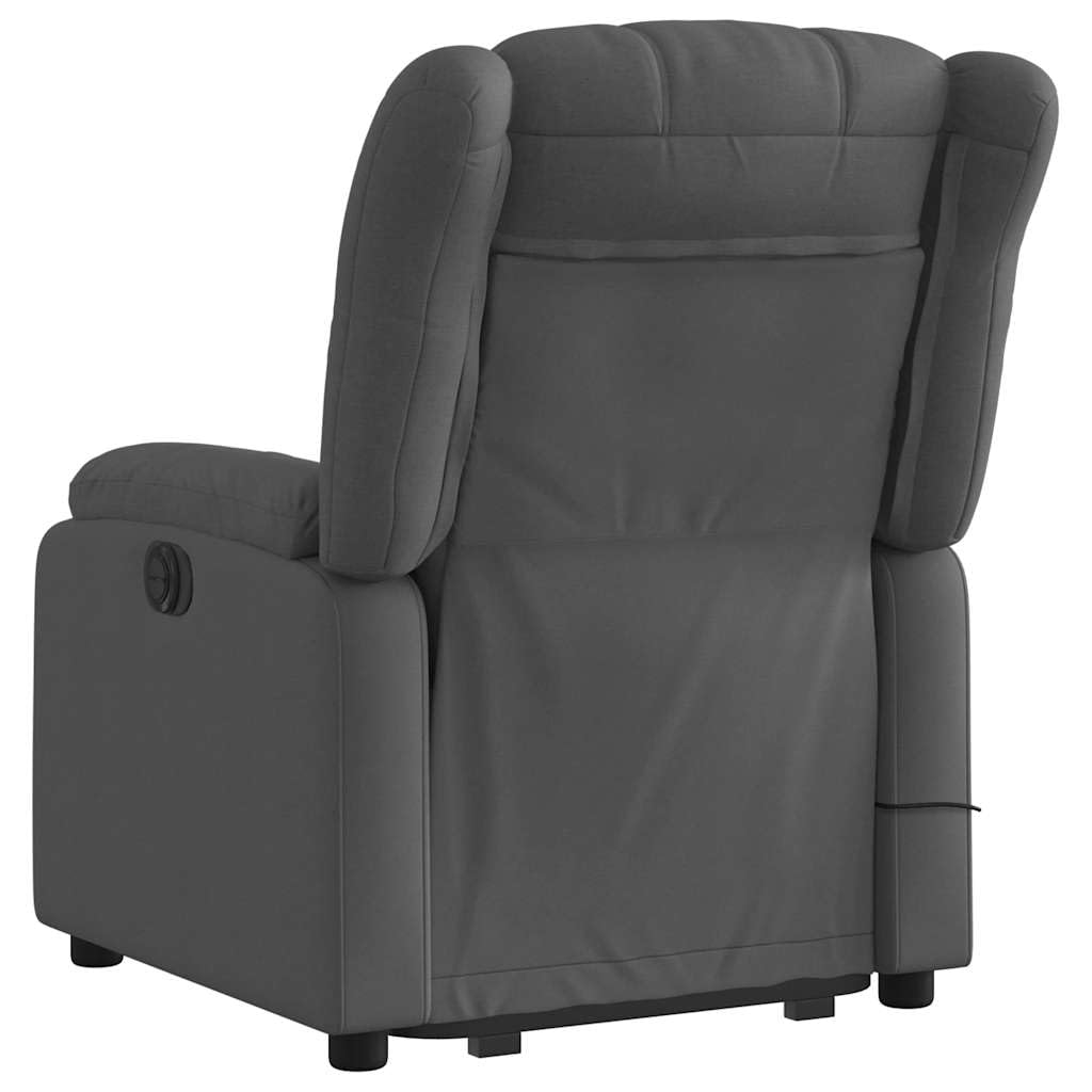 Foto 6 | Sillón Reclinable Eléctrico Para Masajes Vidaxl  Tela Gris Oscuro - Venta Internacional.