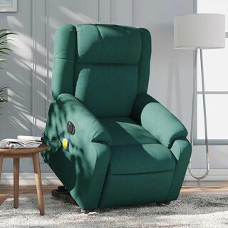 Foto 2 | Sillón Reclinable Para Masajes Con Elevador Eléctrico Vidaxl Color Verde Oscuro - Venta Internacional.