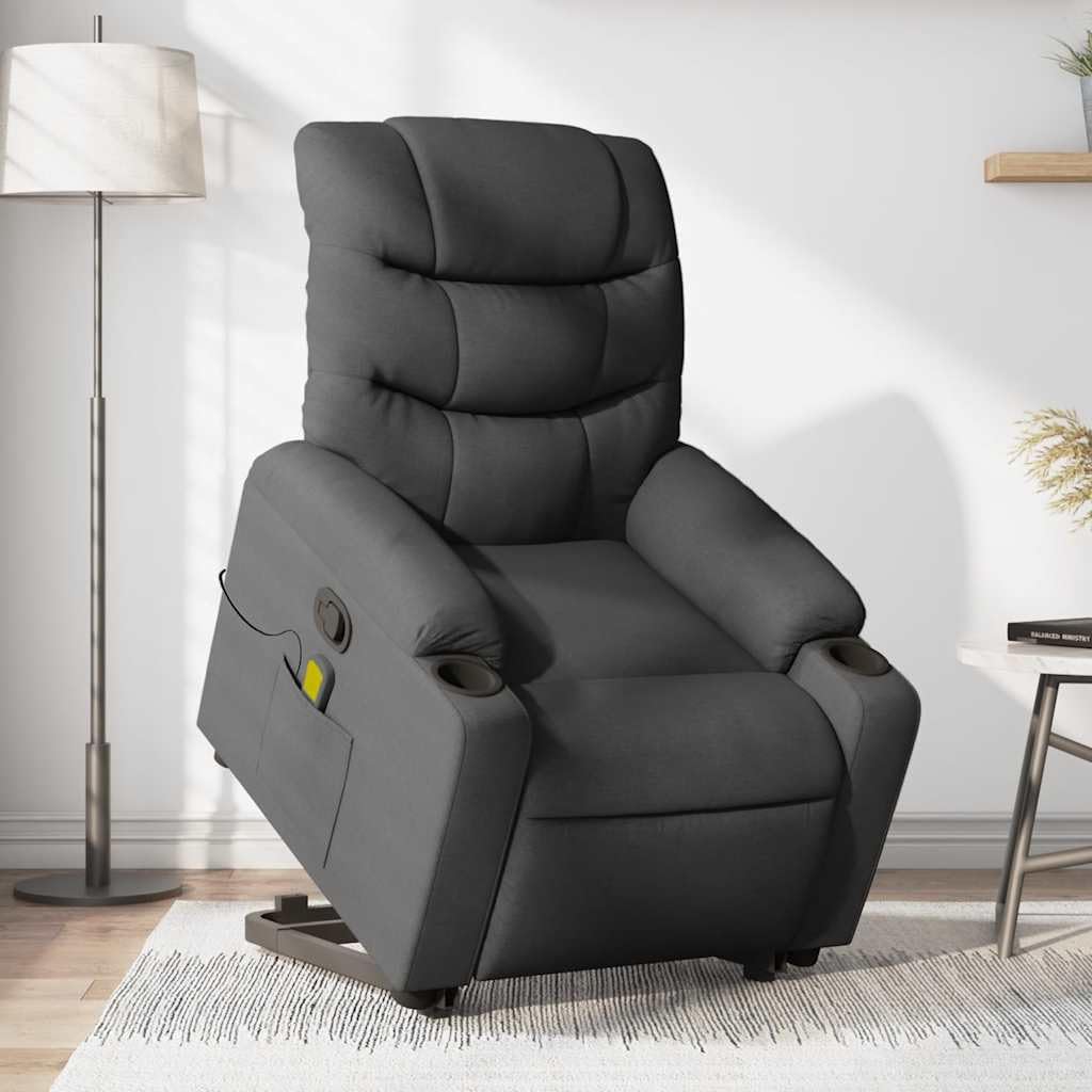 Foto 3 pulgar | Sillón Reclinable Power Lift Vidaxl Para Personas Mayores  Color Gris Oscuro - Venta Internacional.