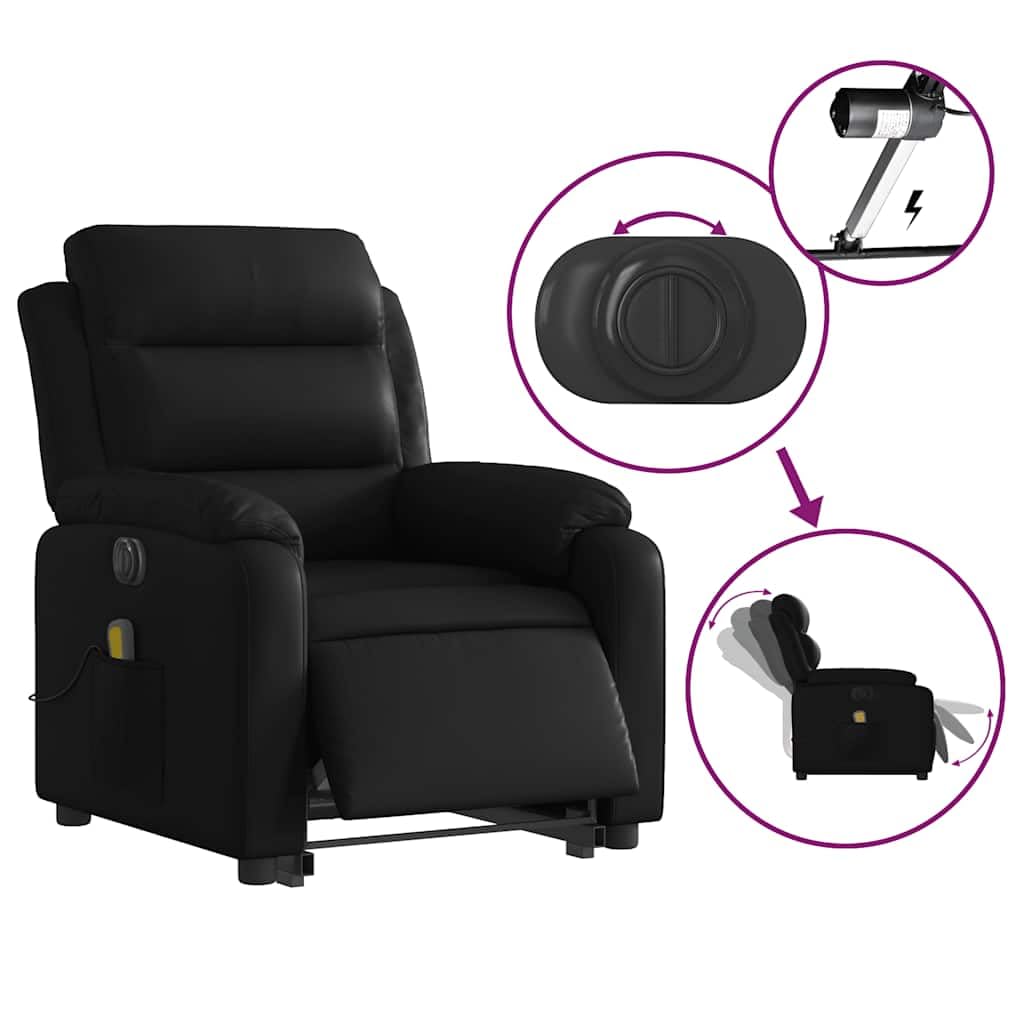 Foto 8 pulgar | Sillón Reclinable Eléctrico Para Masajes Vidaxl Negro - Venta Internacional.