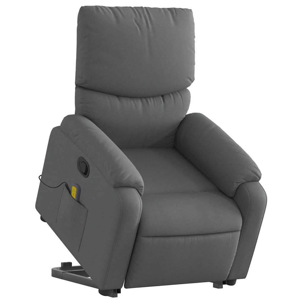 Foto 2 pulgar | Sillón Reclinable Para Masajes Vidaxl Power Lift De Tela Gris Oscuro - Venta Internacional.