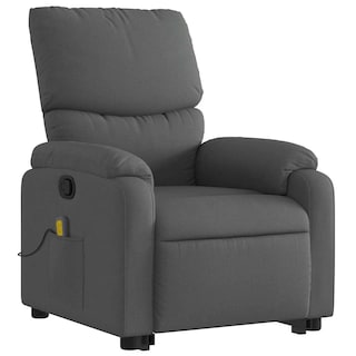 Foto 5 | Sillón Reclinable Para Masajes Vidaxl Power Lift De Tela Gris Oscuro - Venta Internacional.