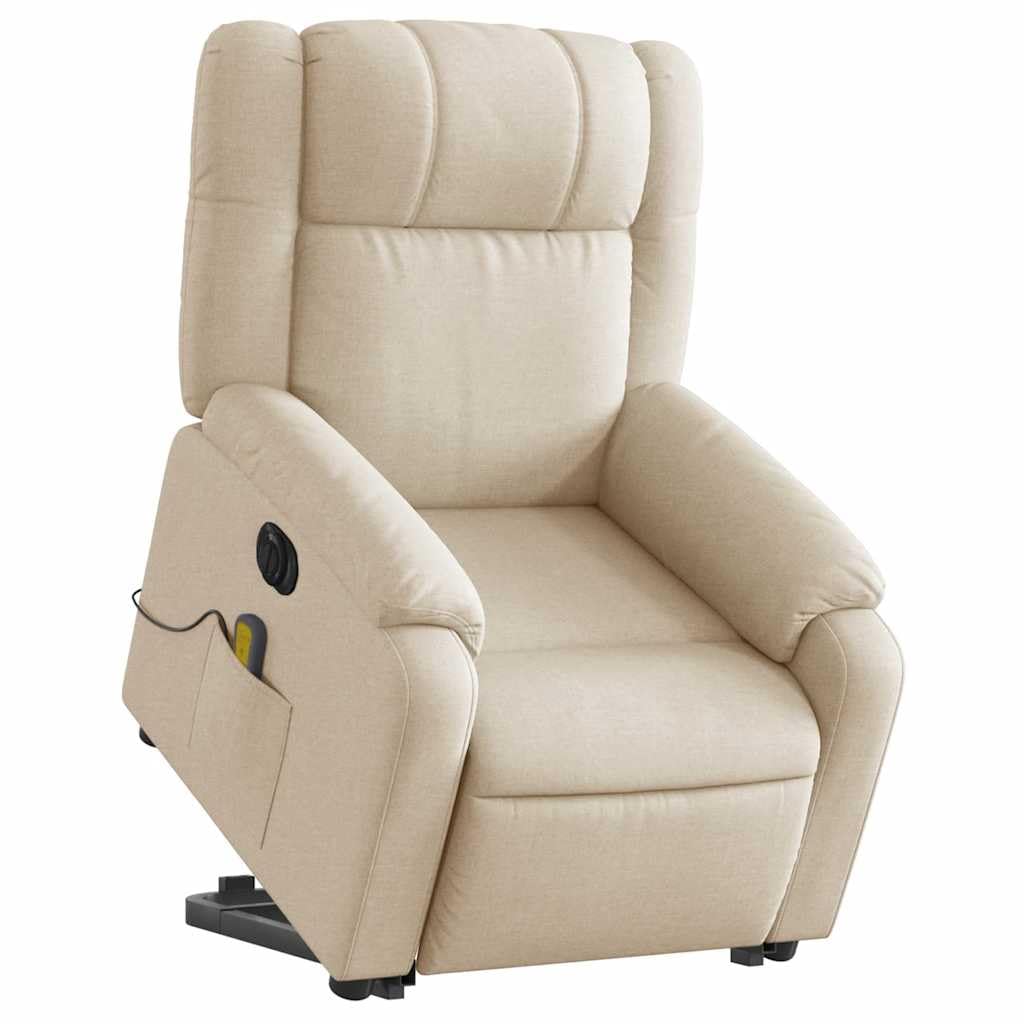 Foto 2 pulgar | Sillón Reclinable De Masaje Vidaxl Cream Electric Power Lift - Venta Internacional.