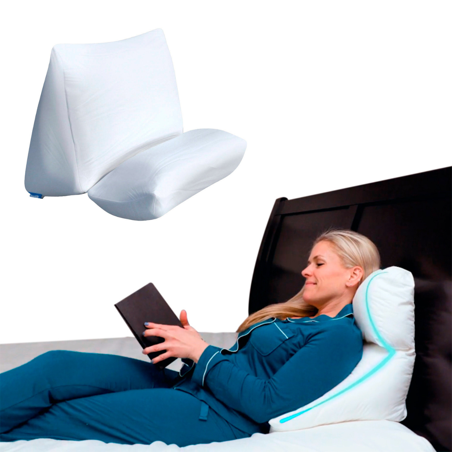 Foto 2 | Almohada Tv Ofertas Contour Flip Pillow 10 En 1 Color Blanco Multiusos Extra Cómoda