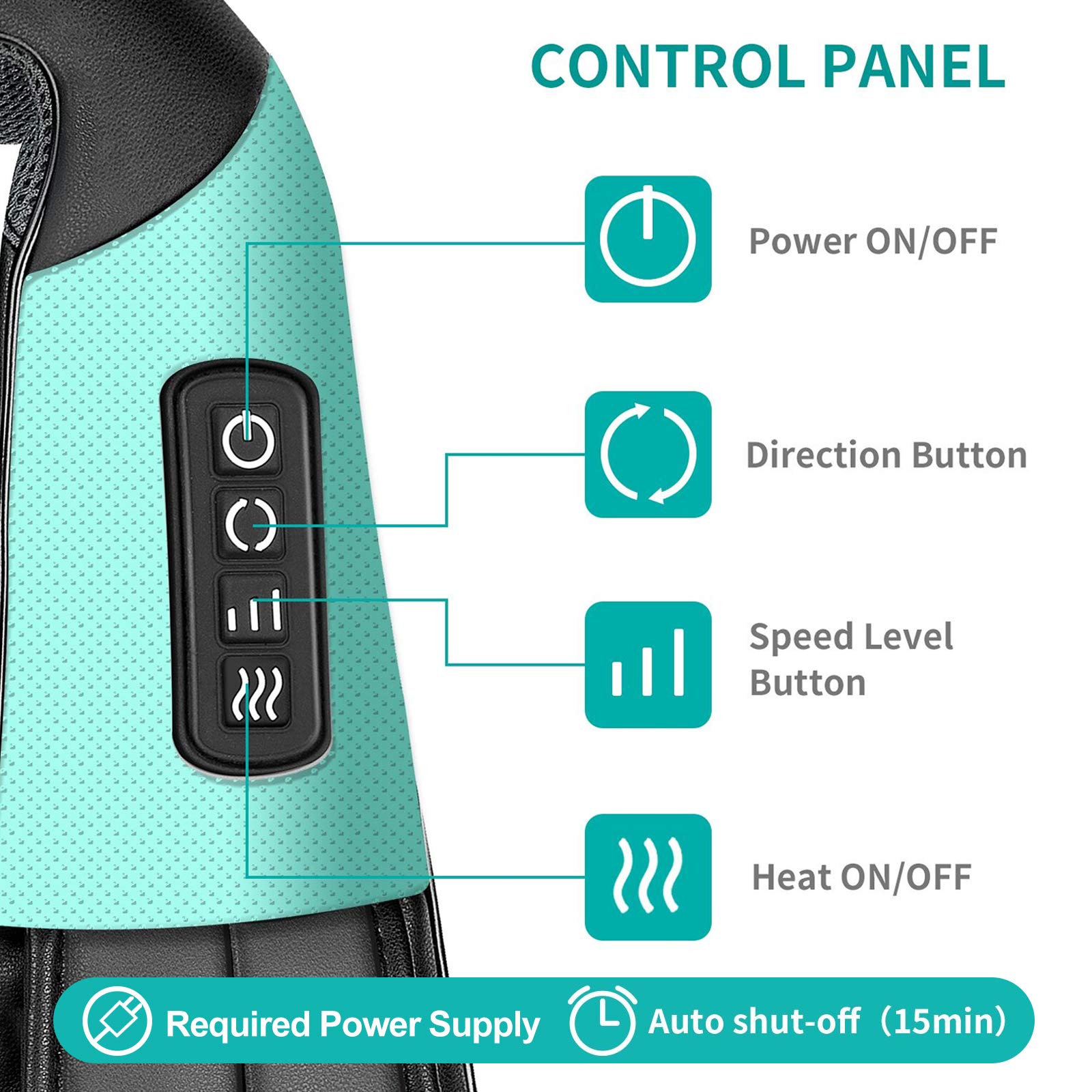 Foto 4 pulgar | Almohada de Masaje Nekteck Shiatsu para Cuello y Espalda - Venta Internacional