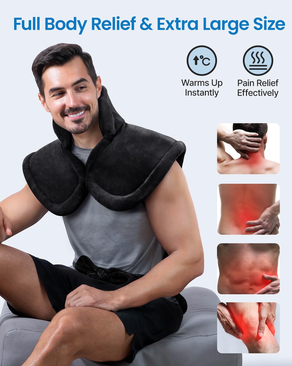 Foto 2 | Almohadilla Térmica Renpho Para Aliviar El Dolor De Cuello, Hombros Y Espalda - Venta Internacional.