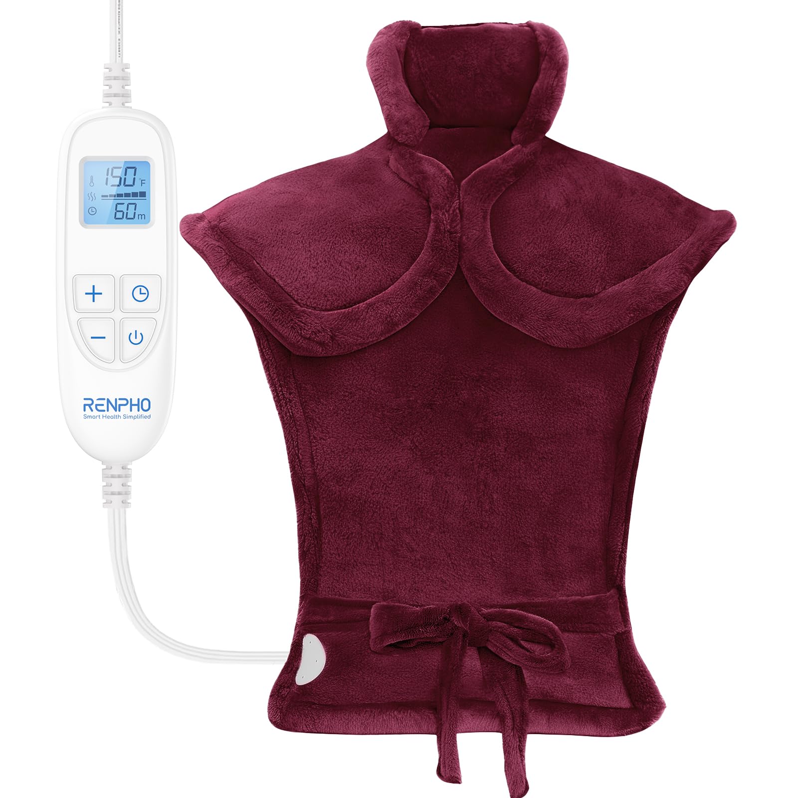 Almohadilla Térmica Renpho Para Aliviar El Dolor De Cuello, Hombros Y Espalda - Venta Internacional.
