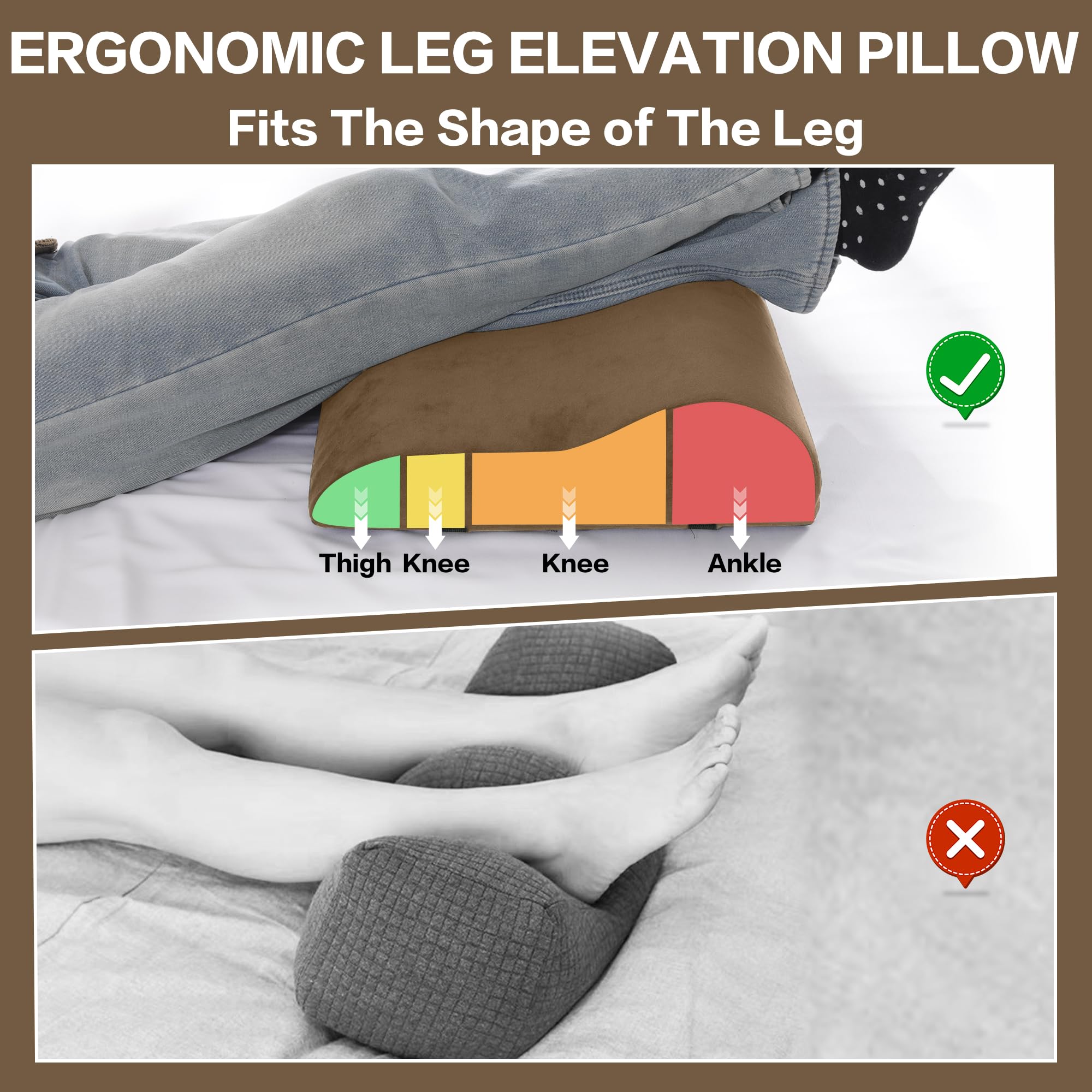 Foto 5 pulgar | Almohada Reclinable Hombys, Cojín Extra Grande De Espuma Para Reposapiés - Venta Internacional.