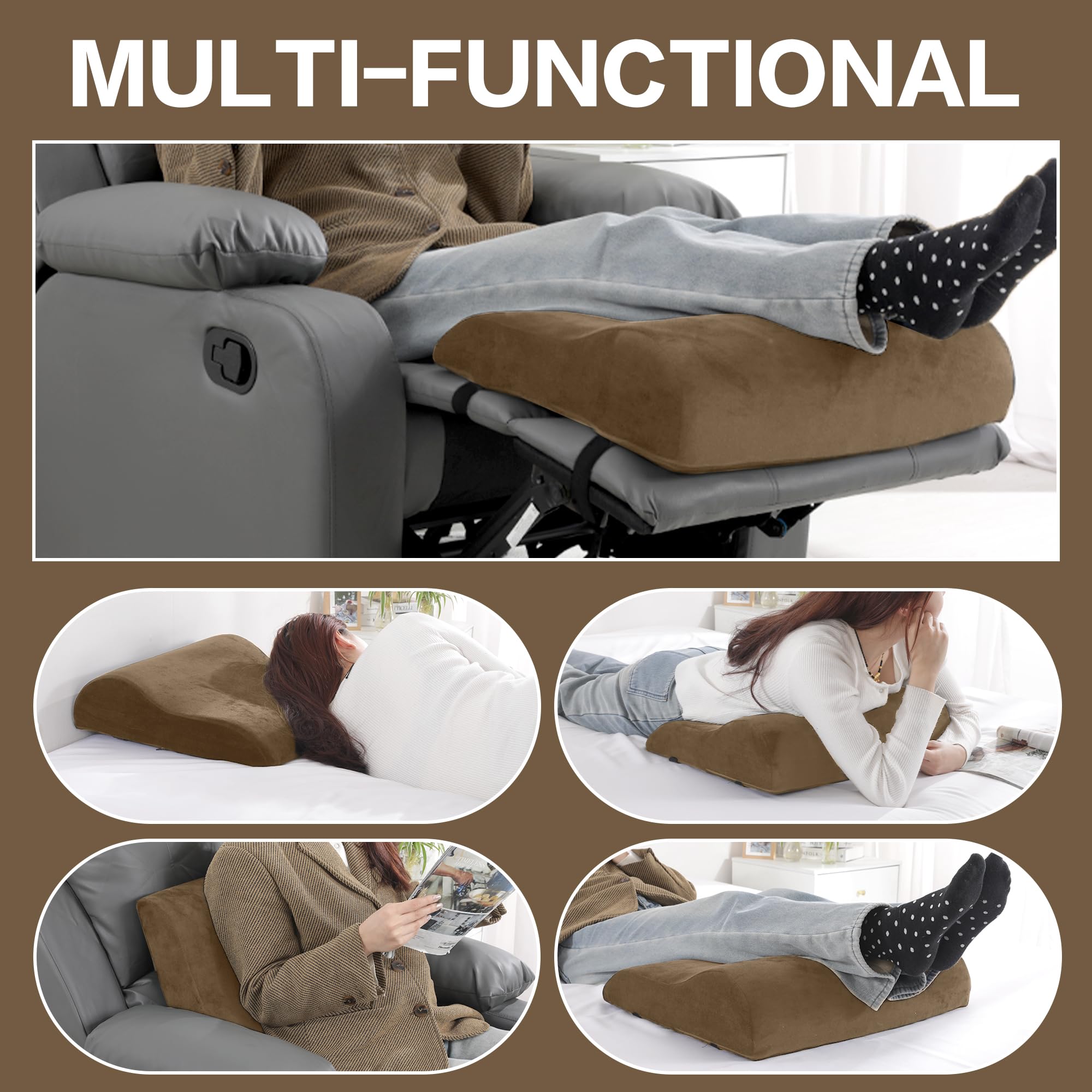 Foto 6 pulgar | Almohada Reclinable Hombys, Cojín Extra Grande De Espuma Para Reposapiés - Venta Internacional.