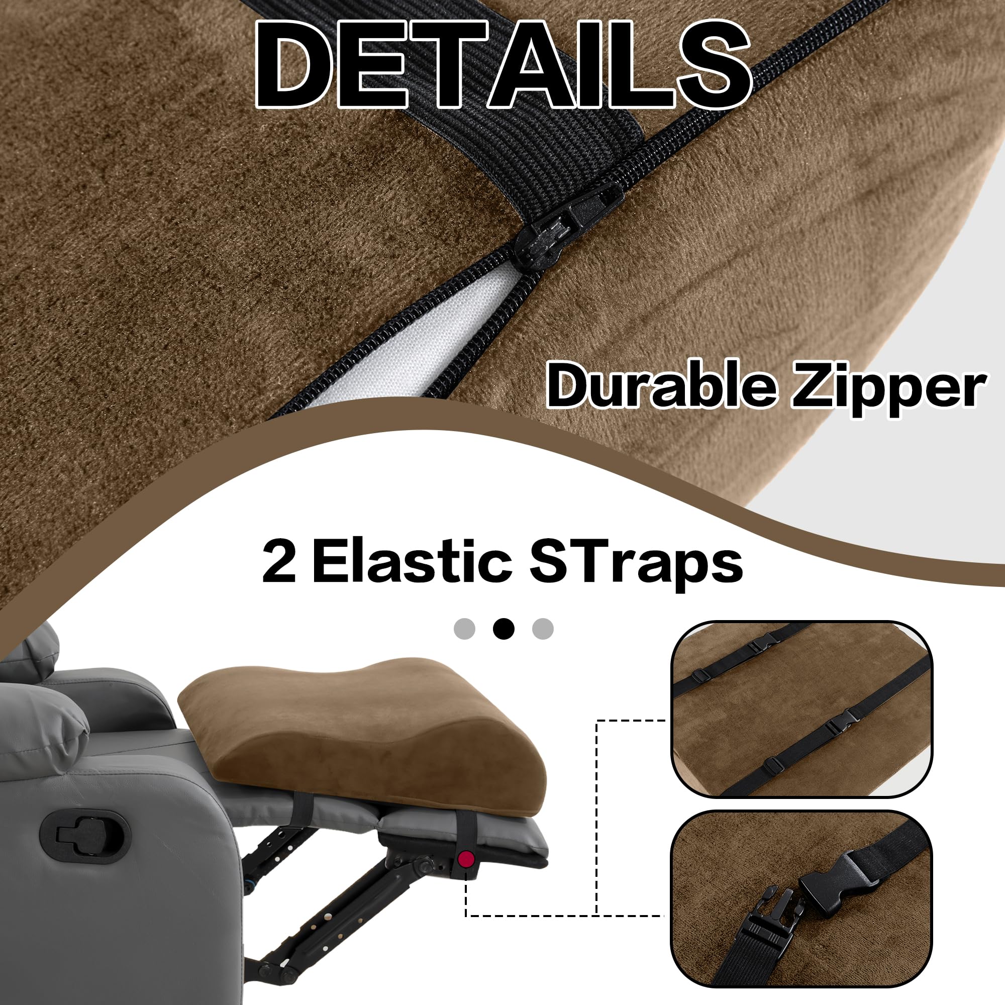 Foto 7 pulgar | Almohada Reclinable Hombys, Cojín Extra Grande De Espuma Para Reposapiés - Venta Internacional.