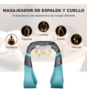 Foto 3 | Masajeador Cuello Electrico Kimhi Masaje Cervical Espalda Y Hombros 3 Velocidades Y 16 Cabezales Uso En Casa, Coc