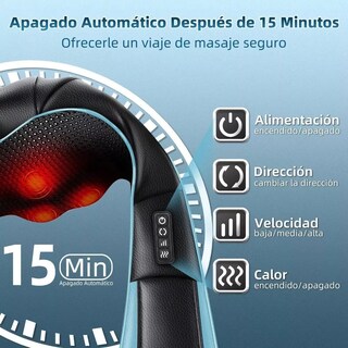 Foto 6 | Masajeador Cuello Electrico Kimhi Masaje Cervical Espalda Y Hombros 3 Velocidades Y 16 Cabezales Uso En Casa, Coc