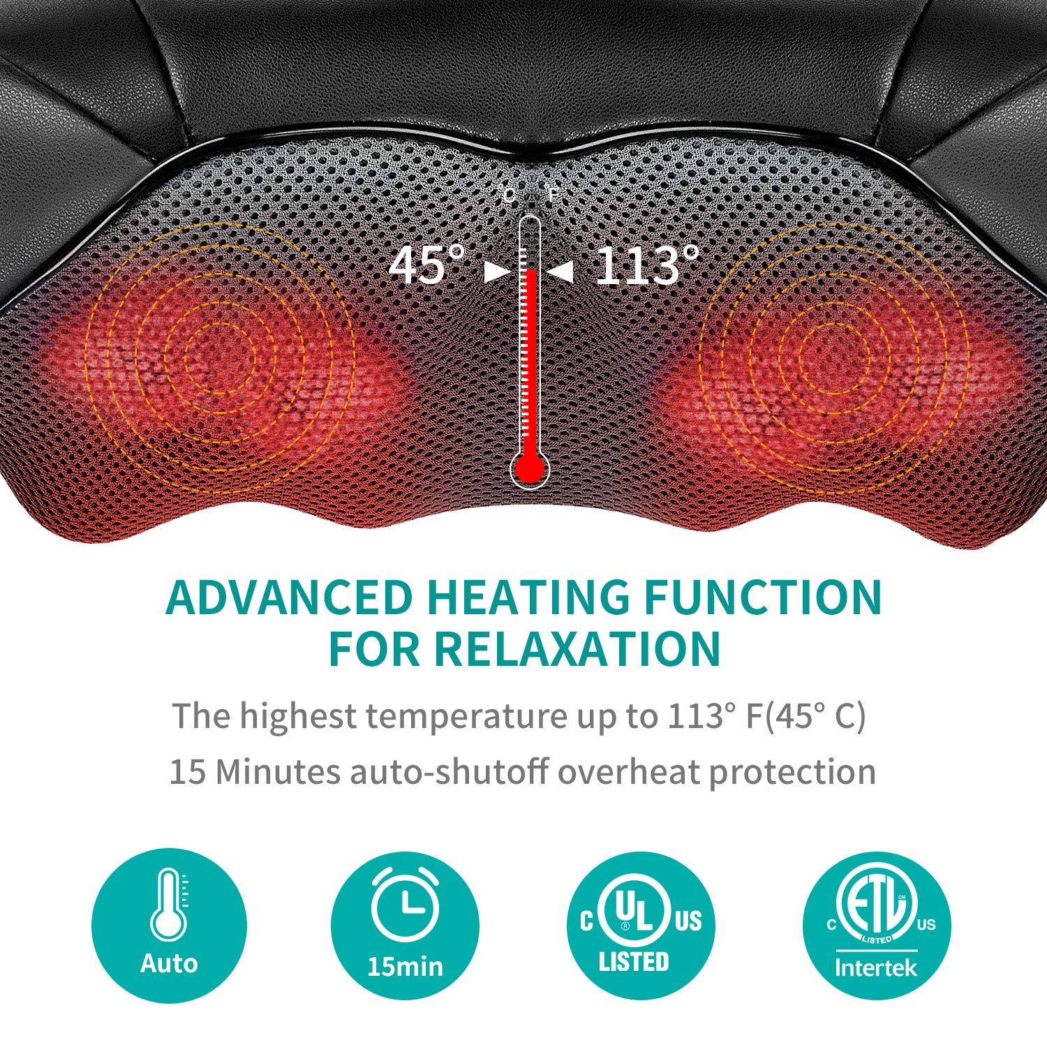 Foto 5 pulgar | Almohada De Masaje Nekteck Shiatsu Para Cuello Y Espalda - Venta Internacional.