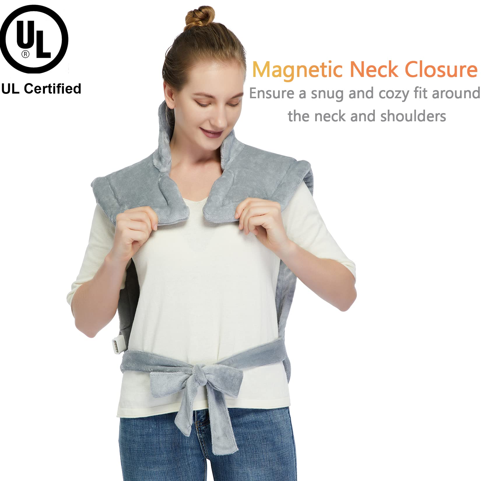 Foto 4 pulgar | Almohadilla Térmica Caromio Para Cuello  Hombros Y Espalda  Color Gris - Venta Internacional.