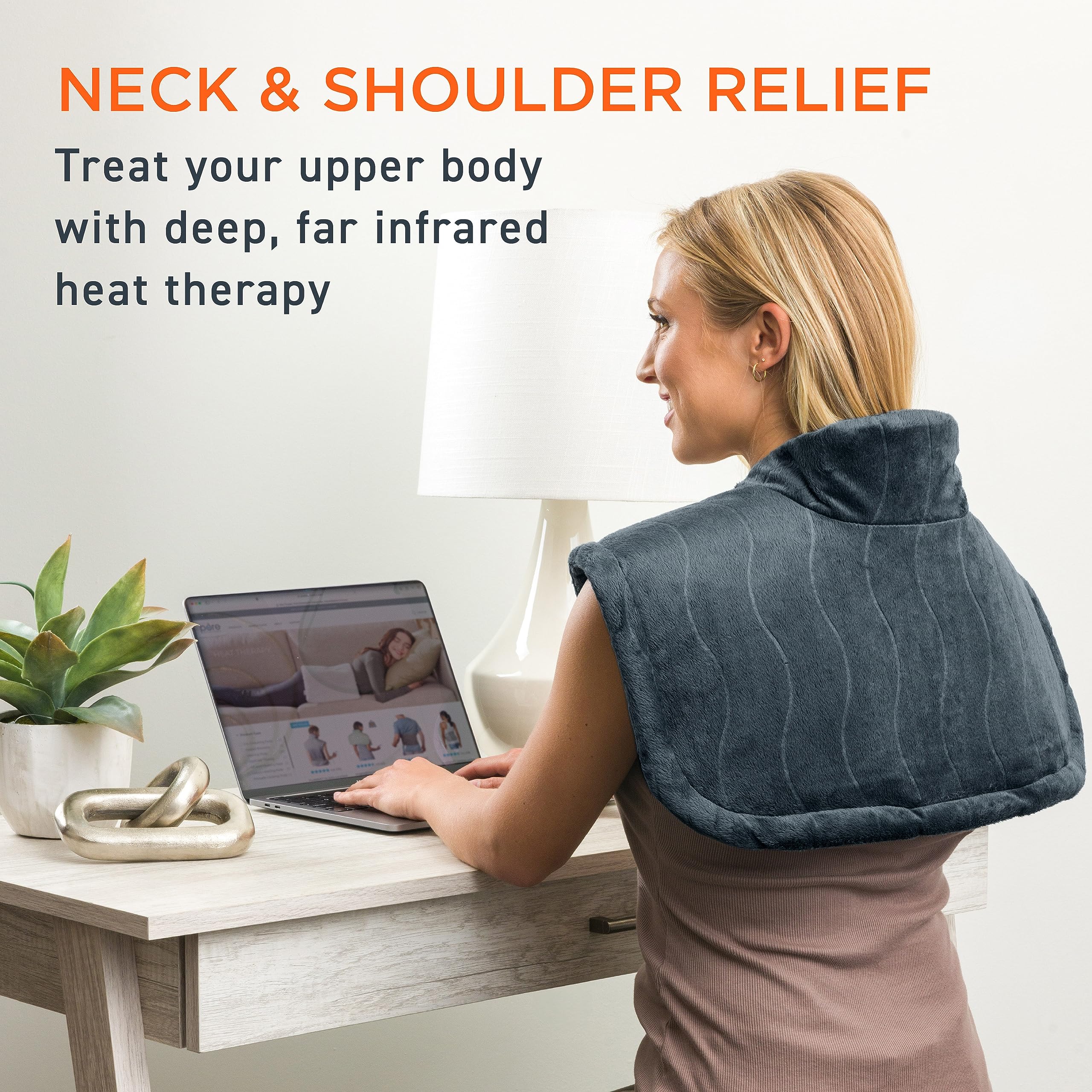 Foto 4 | Almohadilla Térmica Pure Enrichment Purerelief Pro Con Infrarrojos Lejanos Para Cuello Y Hombros - Venta Internacional.