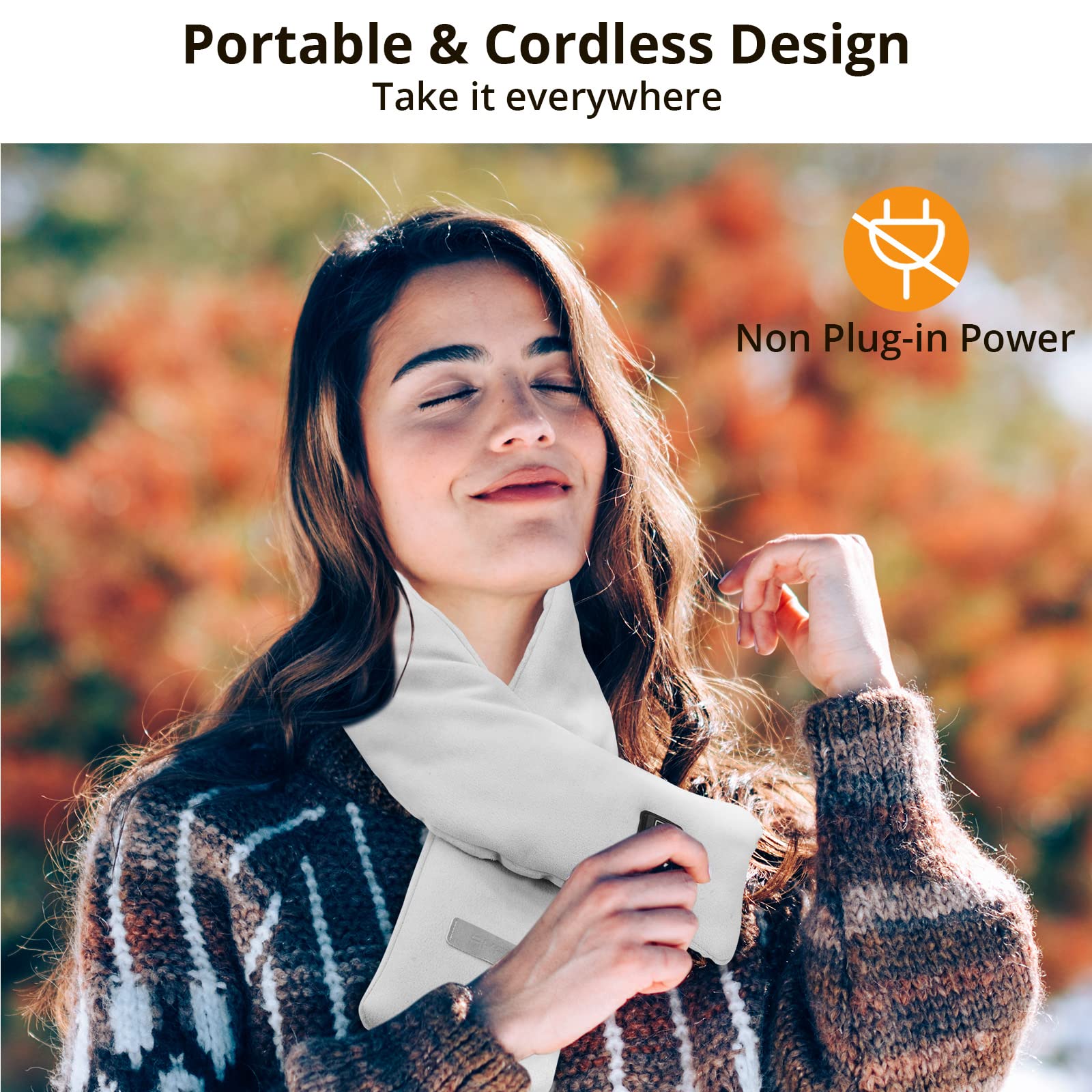 Foto 4 | Almohadilla Térmica Eléctrica Akaso Para Cubrir El Cuello Con Batería Externa De 5000 Mah - Venta Internacional.