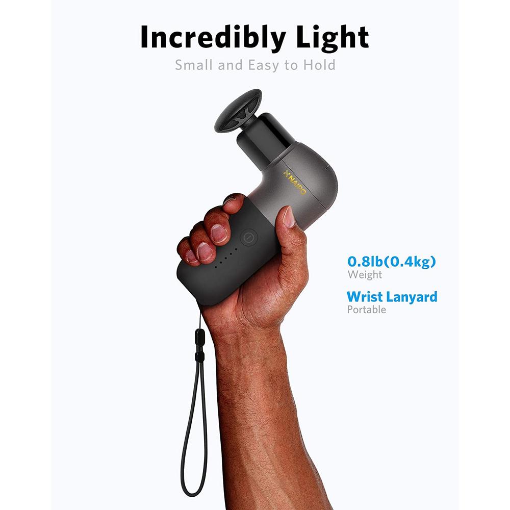 Foto 5 pulgar | Mini Pistola De Masaje Inalámbrica Recargable Negro - Naipo