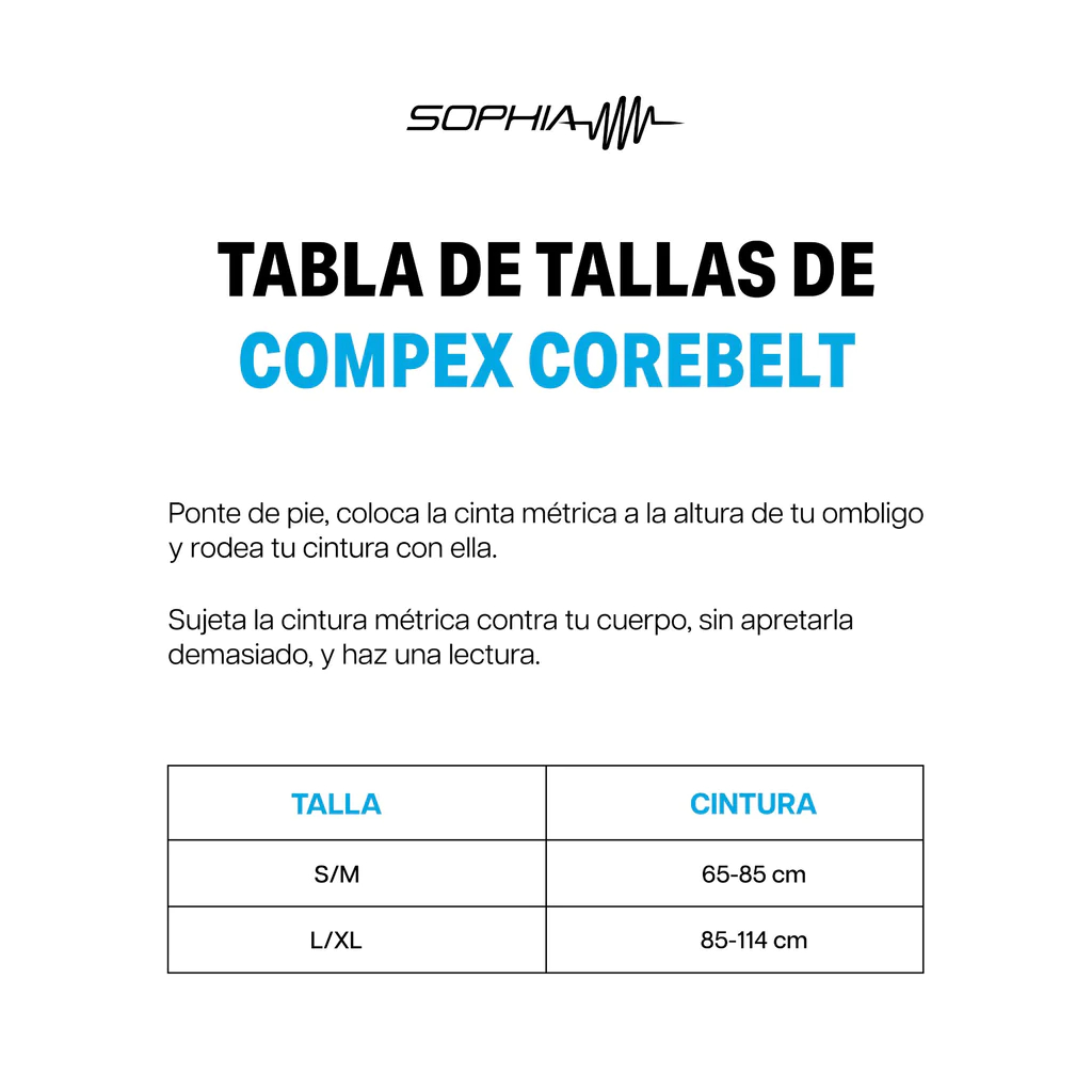 Foto 8 pulgar | Cinturón Faja Electroestimulador Compex Corebelt 1.0 Abdominal Lumbar Para Tonificación Muscular Talla L/xl