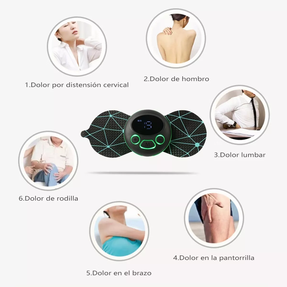 Foto 5 pulgar | Masajeador Eléctrico de Cuello Belug color Negro con 8 Modos y 19 Intensidades