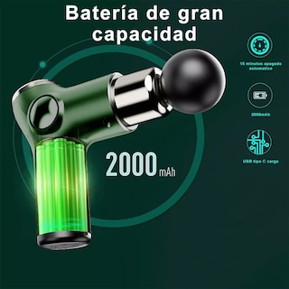 Foto 3 | Pistola de Masaje Muscular Eo Safe Imports Esi-7527 color Verde Mini 32 Niveles Ajustable 10 PZAS