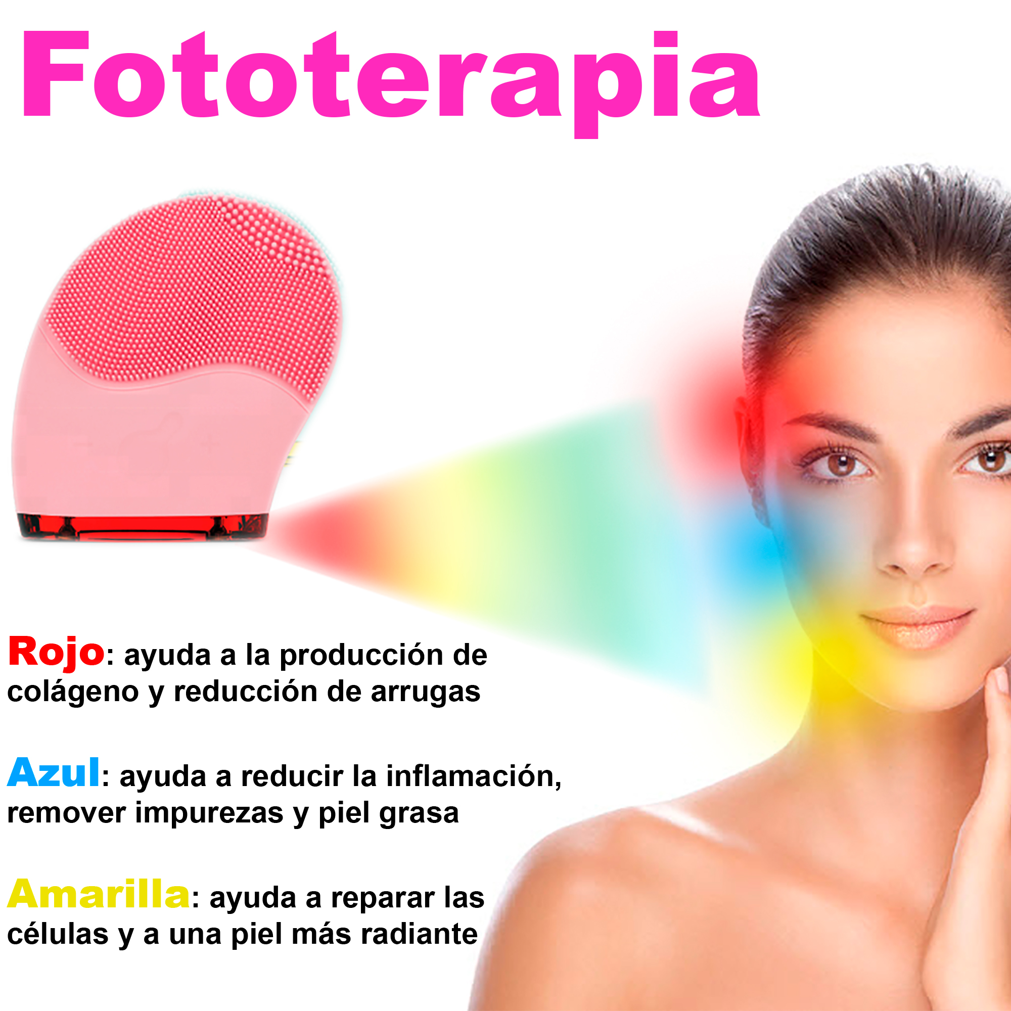 Foto 3 pulgar | Super Limpiador Facial Vak 14s con Terapia Luz Purificador