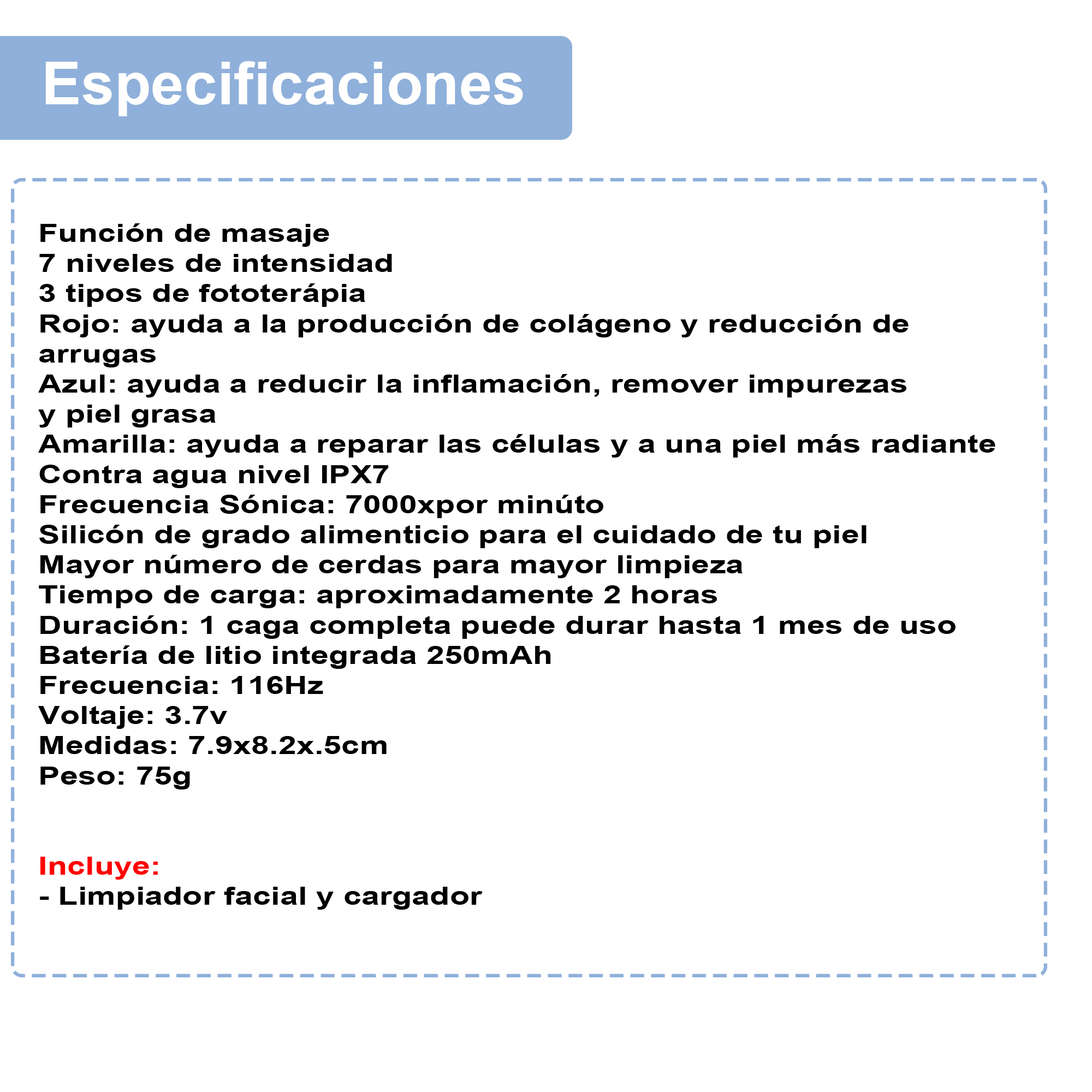 Foto 6 | Super Limpiador Facial Vak 14s con Terapia Luz Purificador