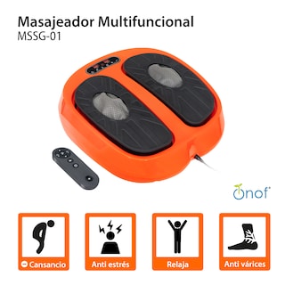 Foto 5 | Masajeador Multifuncional Eléctrico Onof con 15 Niveles de Intensidad y 3 Programas color Anaranjado