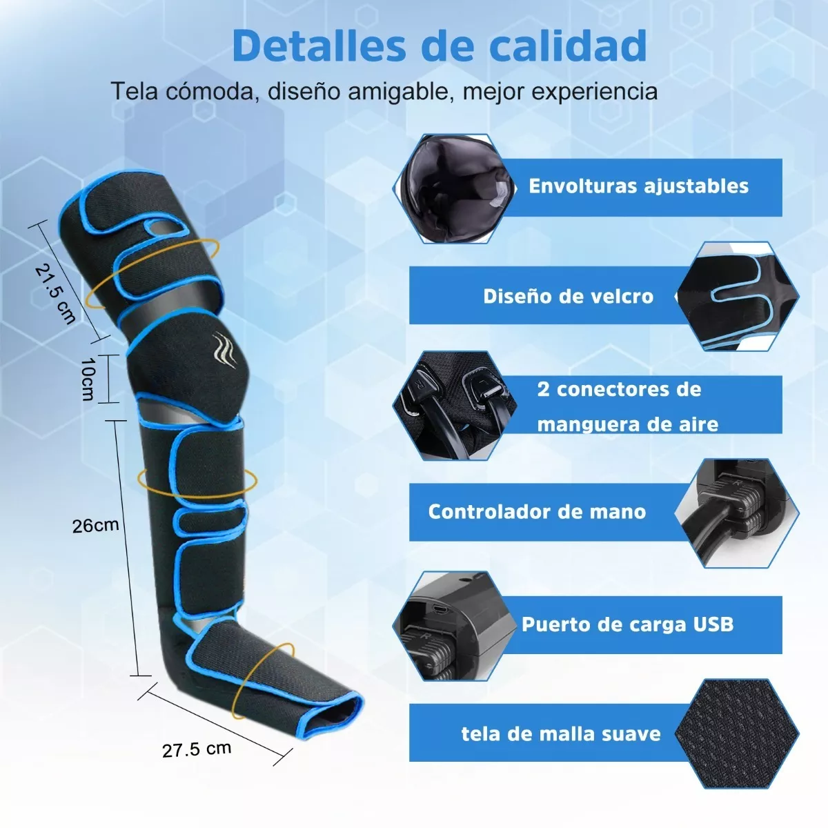 Foto 4 pulgar | Masajeador de Pies Botas Aire Compresión Eo Safe Imports Esi-11190 Multicolor