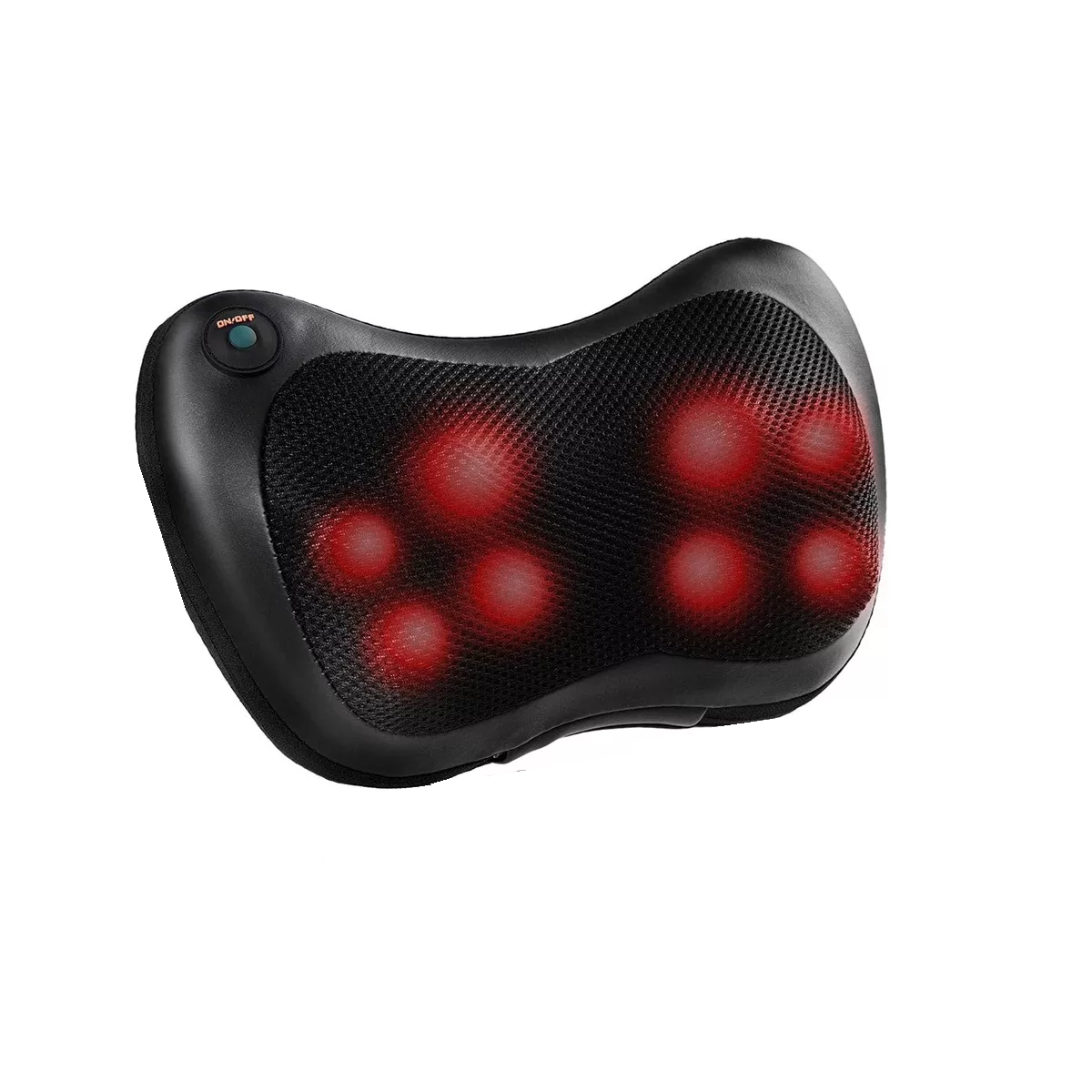 Almohada Masajeadora 3d Shiatsu C/calor Para Cuello/espalda  Eo Safe Imports  Esi-11665 Negro