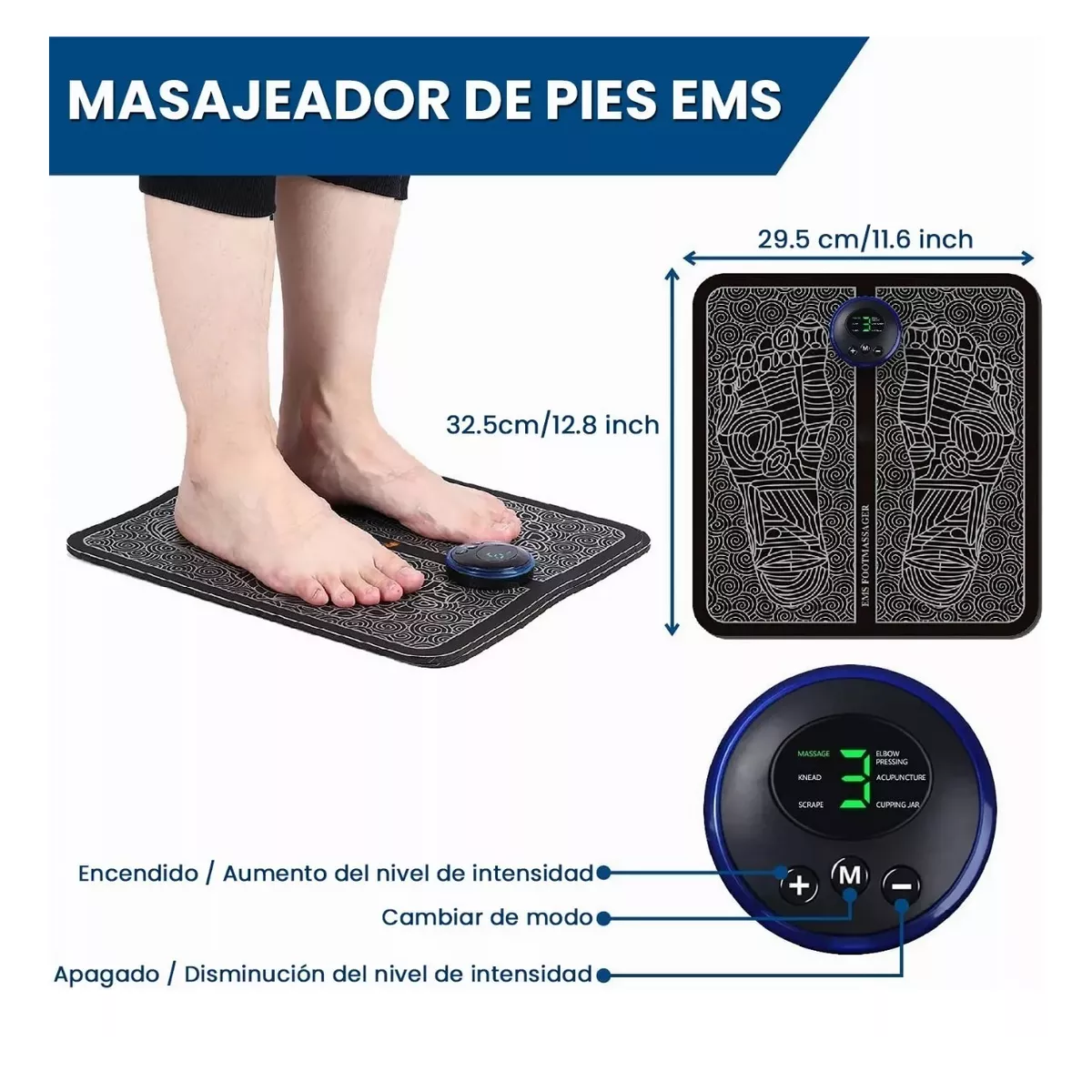 Foto 3 pulgar | Masajeador Pies Y Cuerpo Recargable Spa Portátil Eléctrico Eo Safe Imports Esi-11713 Negro