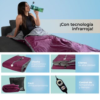 Foto 5 | Manta Sauna de Infrarrojos Lejanos Get Well Violeta