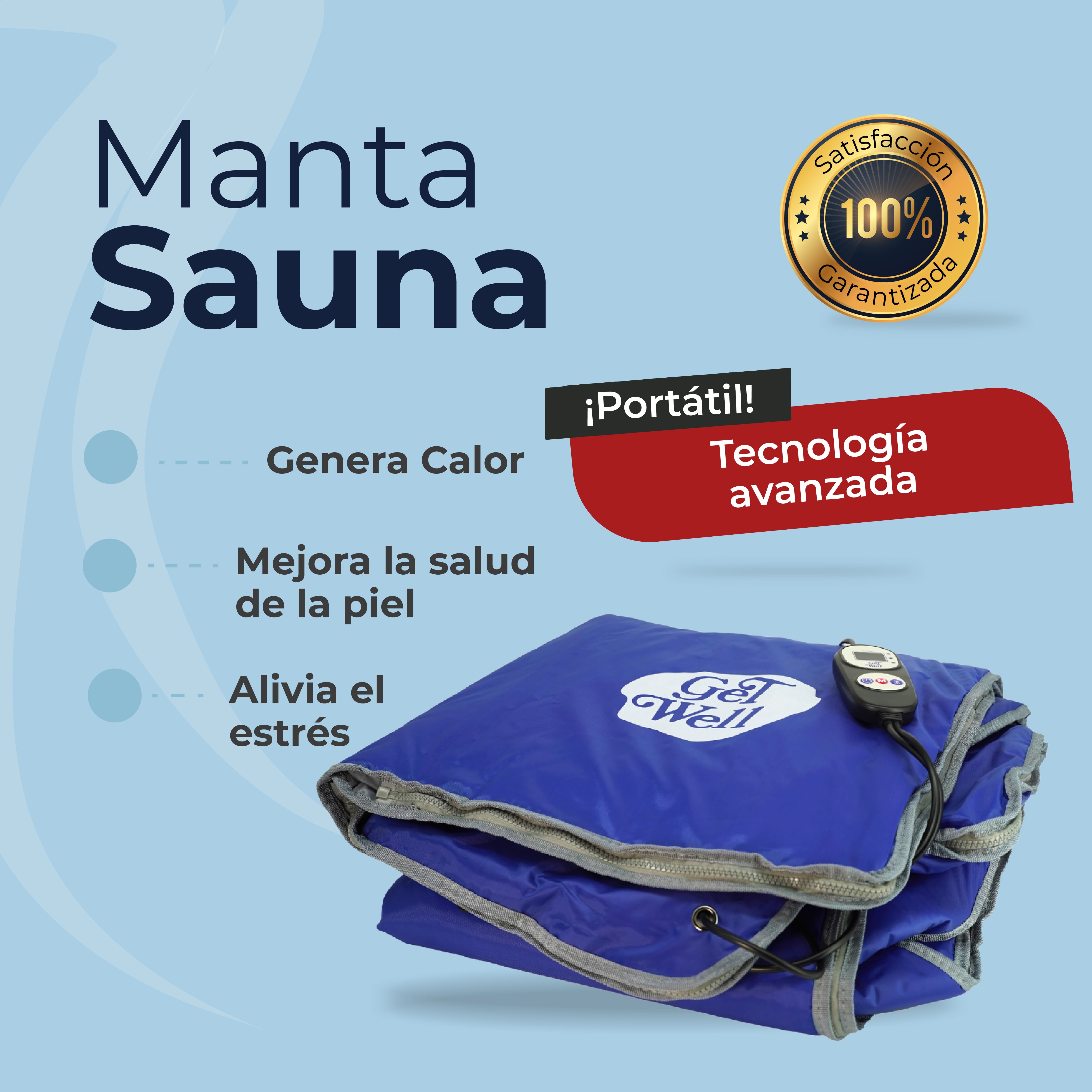 Foto 6 | Manta Sauna De Infrarrojos Lejanos Get Well Azul