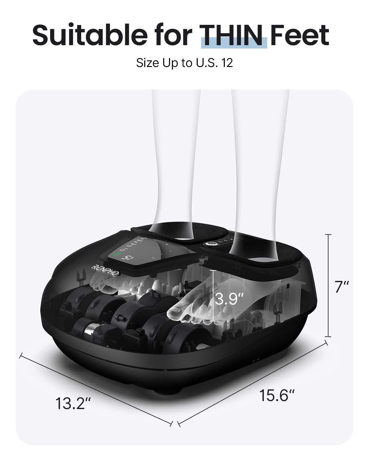 Foto 5 pulgar | Masajeador De Pies Renpho Shiatsu Con Masaje Térmico 3 En 1 - Venta Internacional.