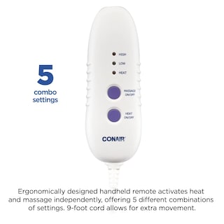 Foto 4 | Almohadilla Térmica Conair Comfort Vibrating Para Aliviar El Dolor De Espalda - Venta Internacional.