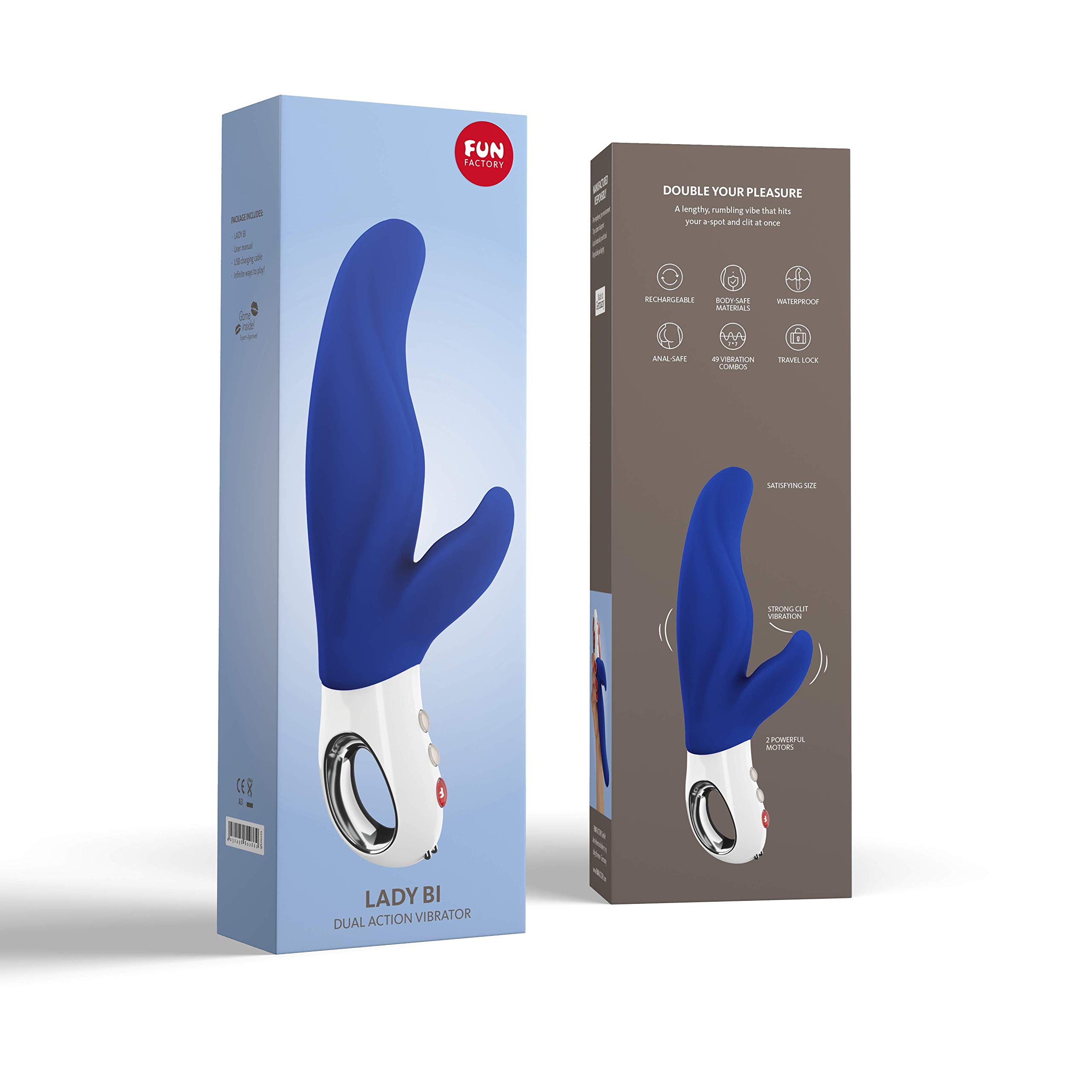 Foto 6 pulgar | Vibrador Fun Factory Serie G5 Lady Bi De Silicona Ultramarina - Venta Internacional.