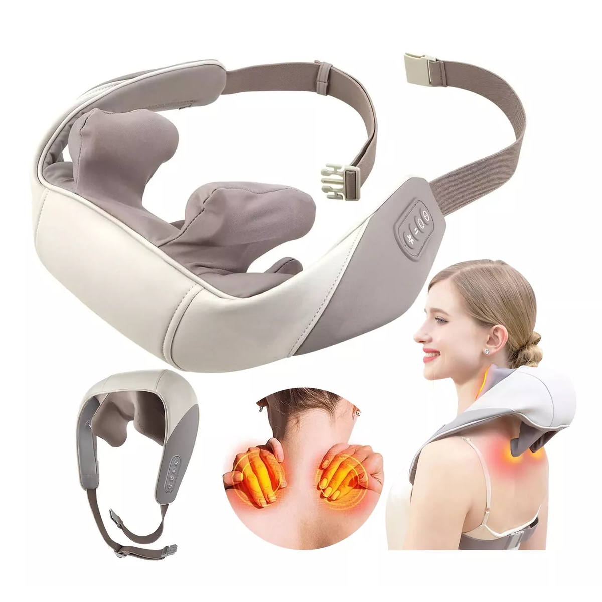 Foto 5 pulgar | Masajeador De Cuello Eléctrico Con Calor Eo Safe Imports Esi-15677 Marrón