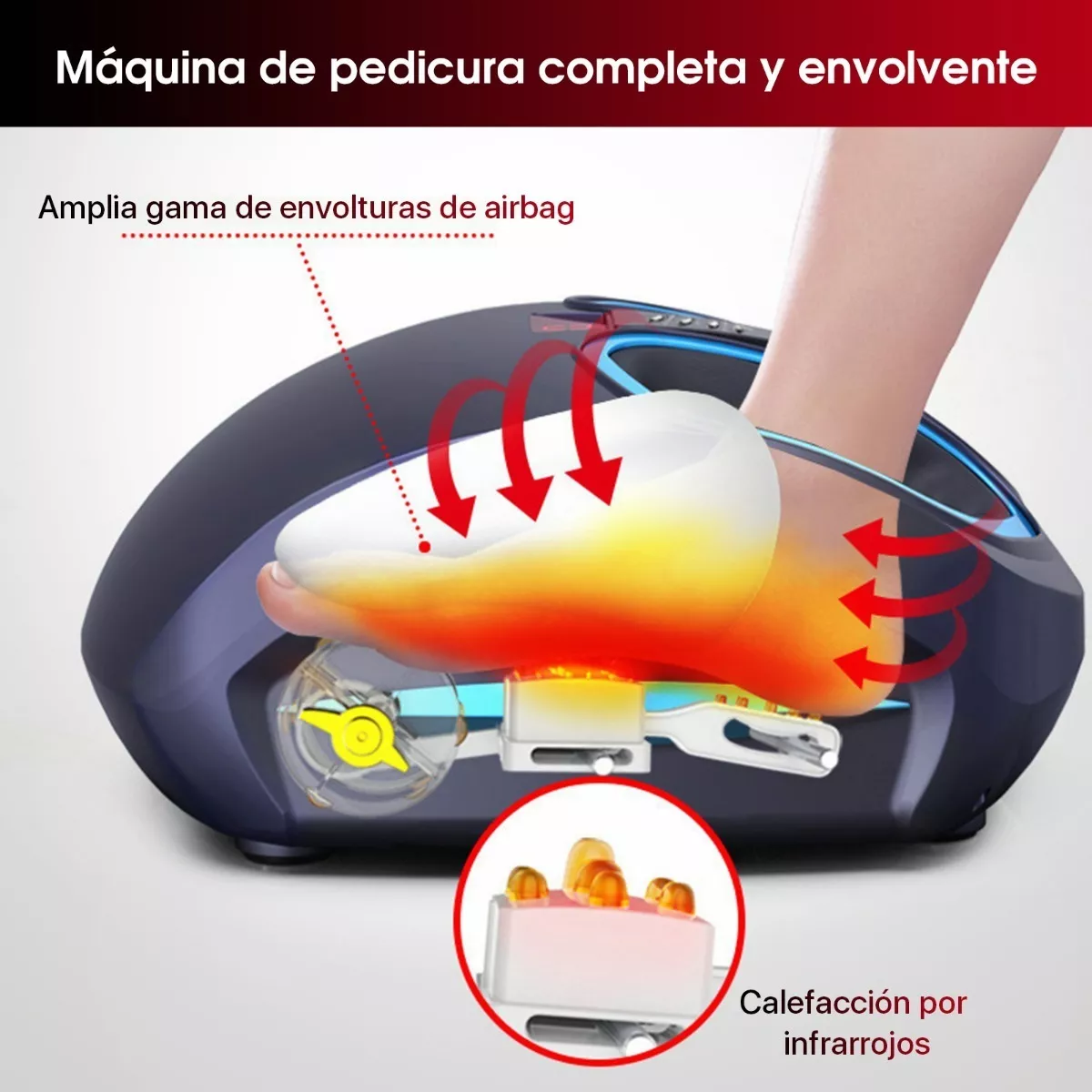 Foto 4 pulgar | Masajeador De Pies Eléctrico Shiatsu Con Calor Infrarrojo Eo Safe Imports Esi-16293 Multicolor