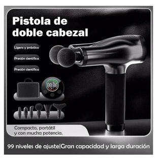Foto 4 | Pistola De Masaje Masajeador Electrico Con Pantalla Lcd Negro