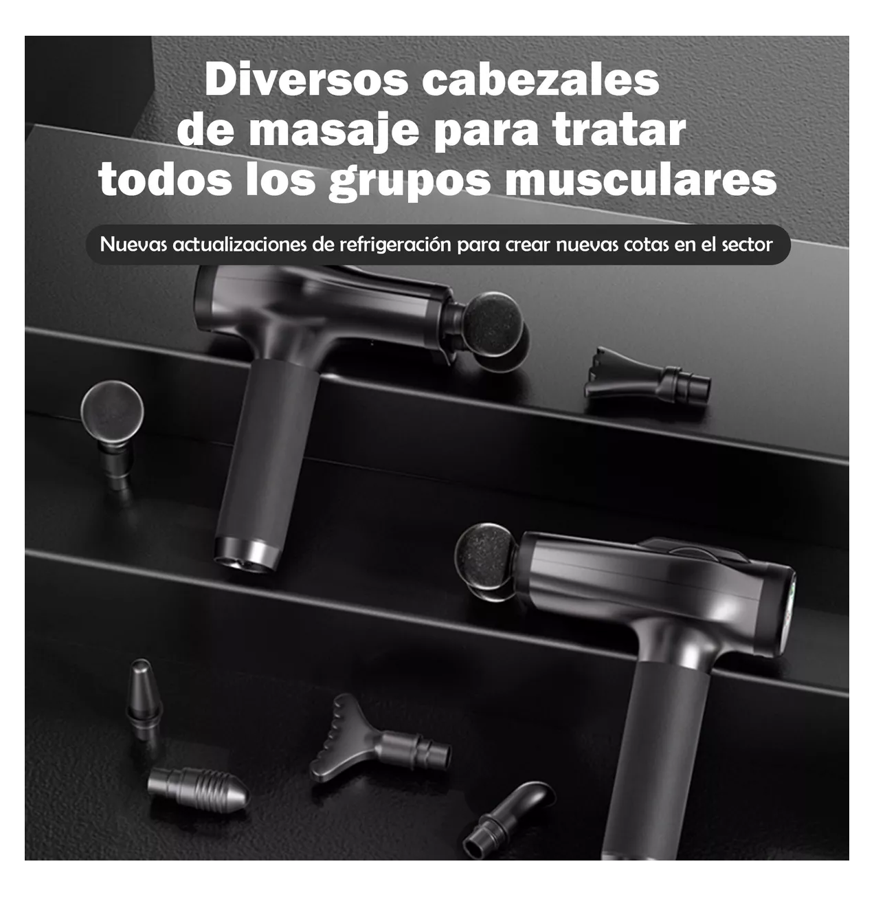 Foto 6 pulgar | Pistola De Masaje Masajeador Electrico Con Pantalla Lcd Negro
