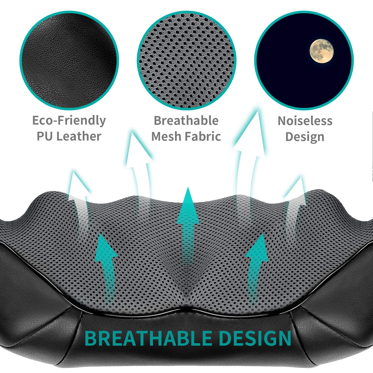 Foto 6 pulgar | Masajeador Nekteck Shiatsu Para Cuello Y Espalda Con Amasado 3d Con Calor - Venta Internacional.