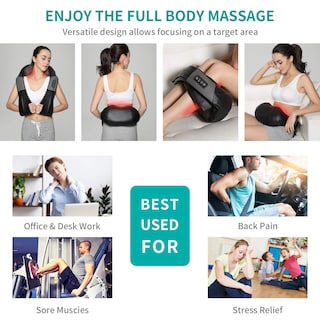 Foto 7 | Masajeador Nekteck Shiatsu Para Cuello Y Espalda Con Amasado 3d Con Calor - Venta Internacional.