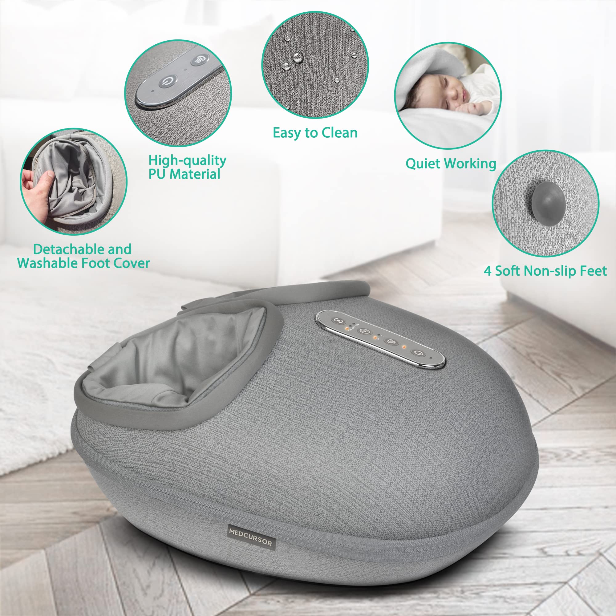 Foto 6 pulgar | Masajeador De Pies Medcursor Mdfm400 Con Calor, Amasado Shiatsu - Venta Internacional.