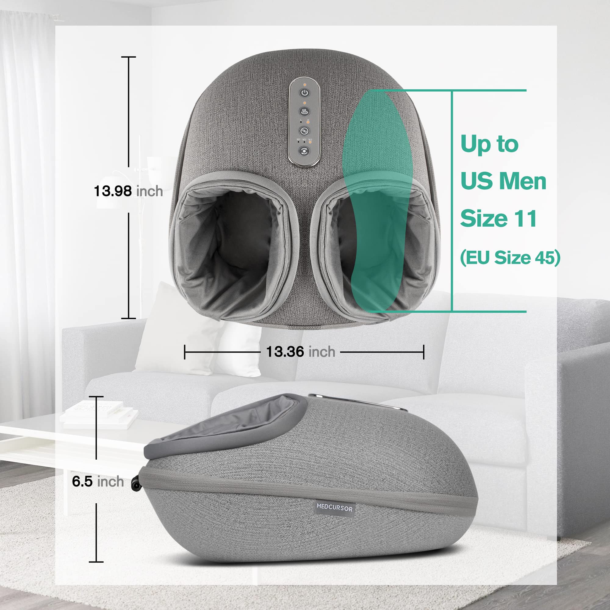 Foto 6 | Masajeador De Pies Medcursor Mdfm400 Con Calor, Amasado Shiatsu - Venta Internacional.