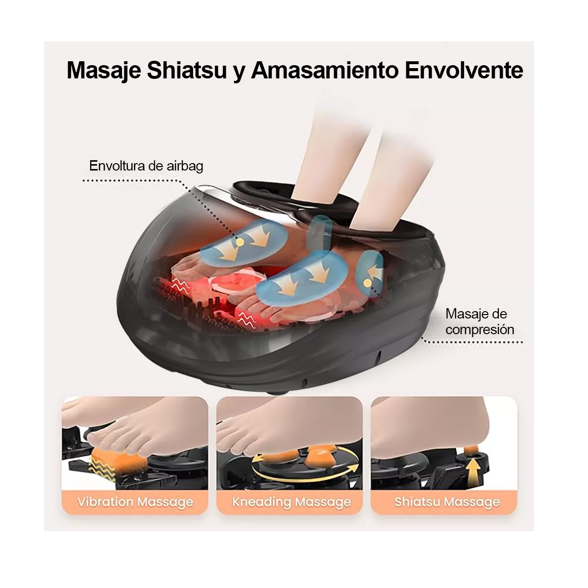 Foto 3 pulgar | Masajeador Eléctrico Mejora Circulación Y Fortalece Piernas Eo Safe Imports Esi-18452 Negro