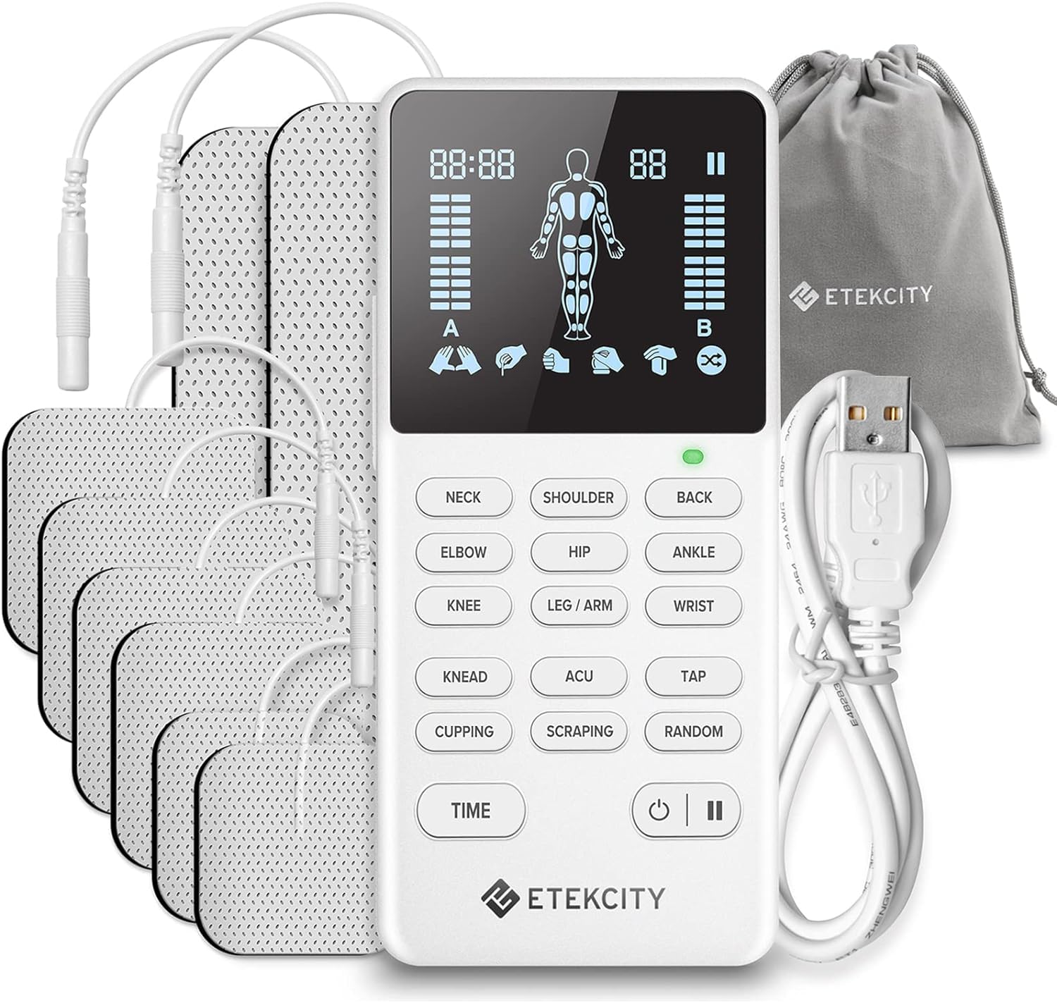 Foto 2 pulgar | Estimulador Muscular Tens Unit Etekcity De 4 Salidas Con Accesorios - Venta Internacional.