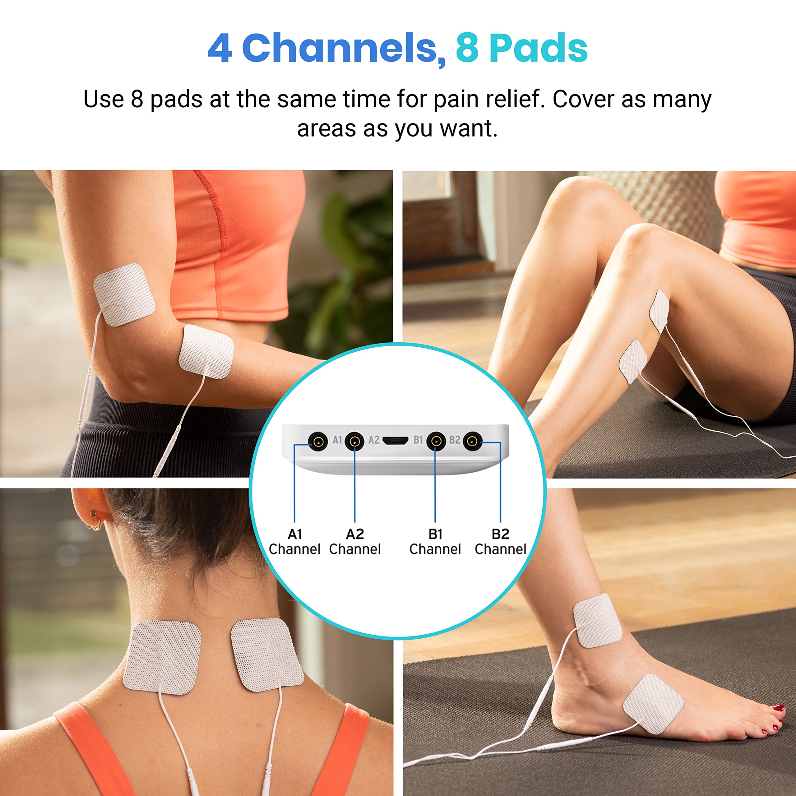Foto 3 | Estimulador Muscular Tens Unit Etekcity De 4 Salidas Con Accesorios - Venta Internacional.